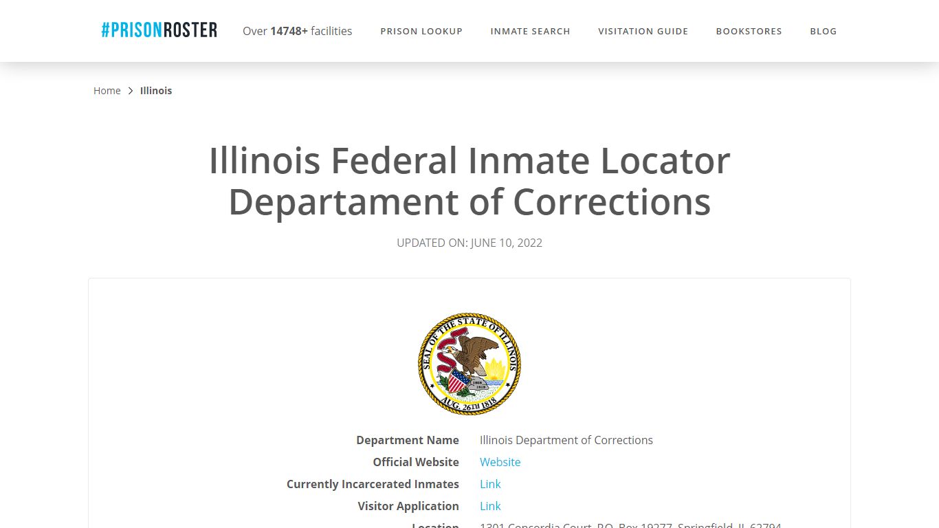 Illinois Federal Inmate Search - Prisonroster